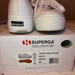 WORN ONCE! SUPERGA PLATFORMS